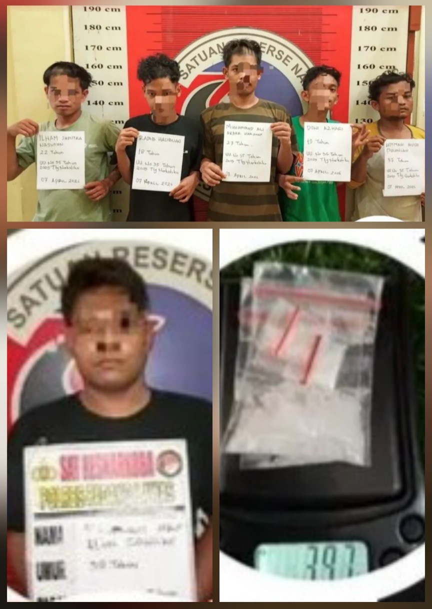 Tertangkap Tangan Beli Sabu, 6 Orang Diamankan Polres Palas