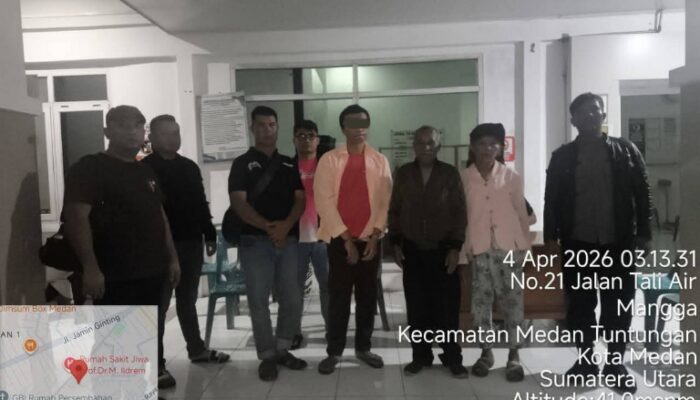 Sat Reskrim Polres Simalungun Kawal Terlapor Gangguan Jiwa Ke RSJ Medan