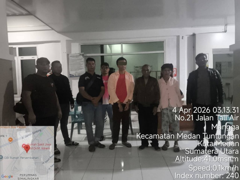 Sat Reskrim Polres Simalungun Kawal Terlapor Gangguan Jiwa Ke RSJ Medan