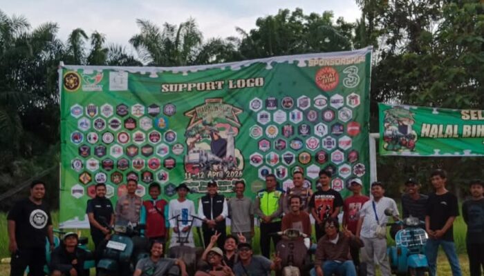 Polres Tebingtinggi Amankan HBH Komunitas Vespa, Sosialisasi Tertib Lalu Lintas