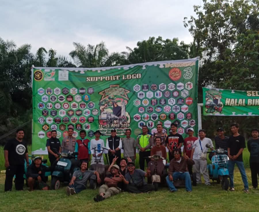 Polres Tebingtinggi Amankan HBH Komunitas Vespa, Sosialisasi Tertib Lalu Lintas