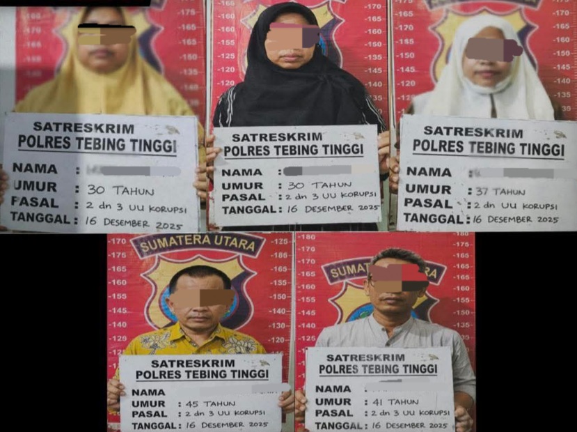 Korupsi Dana BOS SMK Kesehatan Ganda Husada Tebingtinggi, 5 Orang Dilimpahkan Ke Kejaksaan