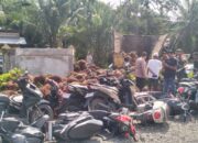 Rem Blong, Truk Sawit Tabrak Sekolah Dan 19 Sepeda Motor Siswa SMP Kuala