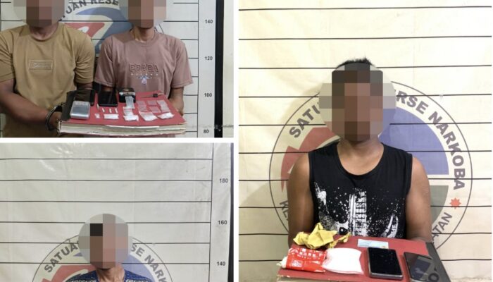 Polres Aceh Selatan Ungkap 3 Kasus Narkoba Dalam Semalam, 124,24 Gram Sabu Diamankan