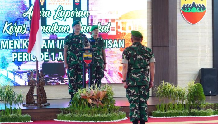 Pangdam I/BB Pimpin Laporan Korps Kenaikan Pangkat Pamen di Makodam I/BB