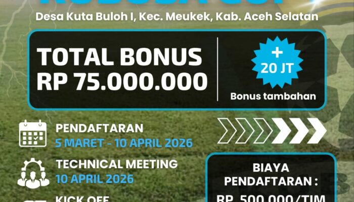 Turnamen Sepakbola Kubosa Cup I 2026 Berhadiah Total 75 Juta