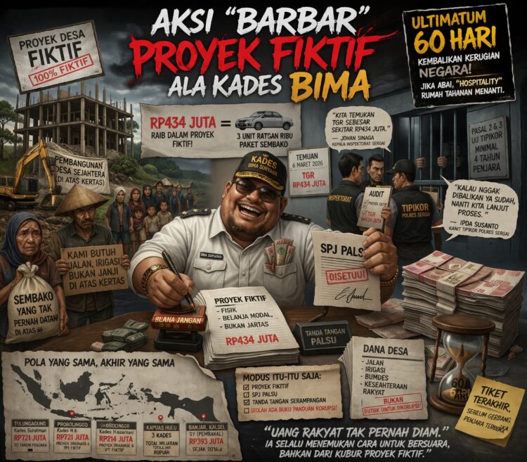 Aksi “Barbar” Proyek Fiktif ala Kades Bima