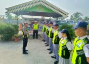 Sat Lantas Polres Pelabuhan Belawan Latih PKS di SMA Negeri 9 Medan