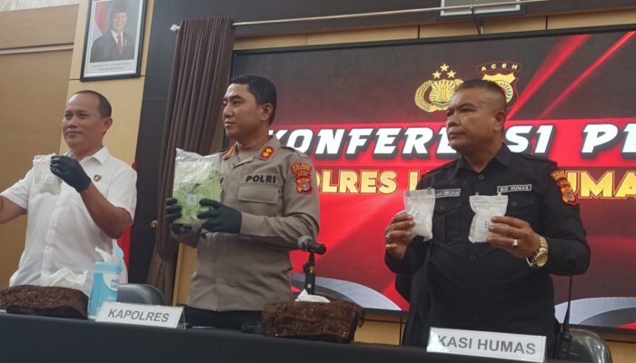 Polres Lhokseumawe Sita 1,5 Kg Sabu, Satu Tersangka Ditangkap, Tiga DPO