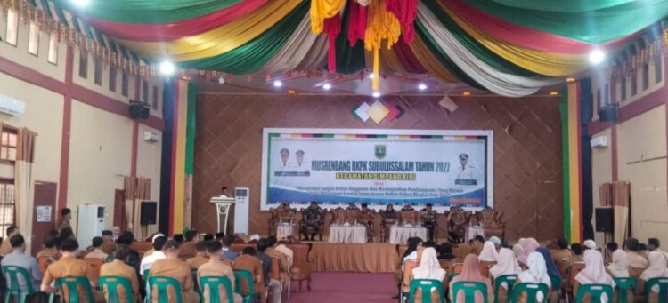 Plt. Camat Simpang Kiri Minta Kades Gali Pogram Skala Prioritas