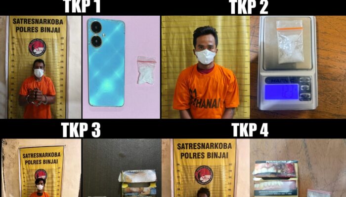 Dalam Sepekan, 6 Pengedar Narkoba diringkus Polres Binjai