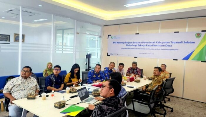 BPJS Ketenagakerjaan Monev Perlindungan Jamsostek Bagi Ekosistem Desa Di Tapsel