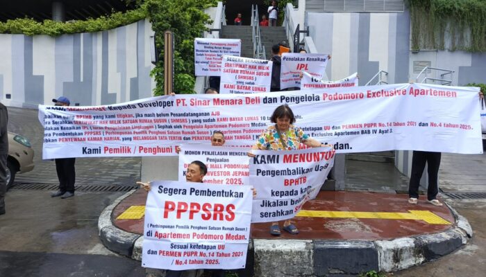 Penghuni Apartemen Podomoro City Deli Kembali Unjukrasa