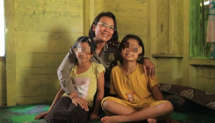Kapolres Samosir Jadi Orang Tua Asuh Anak Korban Penganiayaan