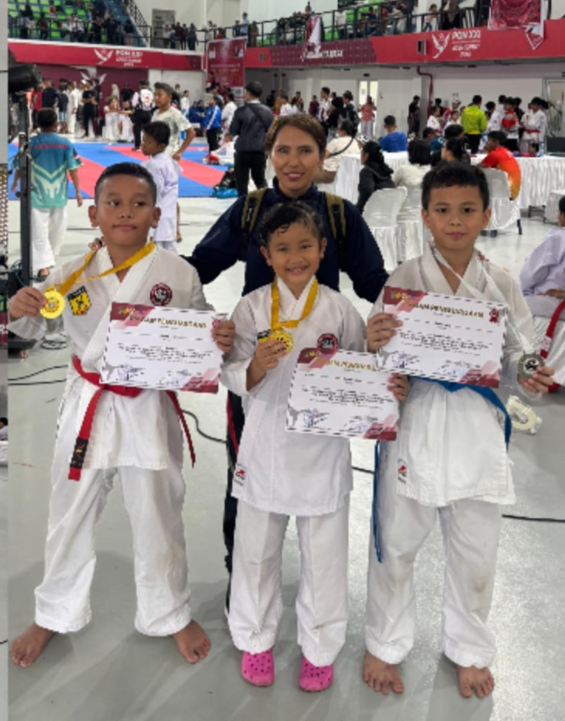 Karateka Dojo Polres Batubara Rebut Medali Kejuaraan Karate se-Sumut