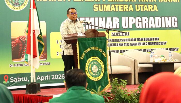 Kakanwil BPN Sumut Sri Pranoto Beri Arahan Saat Buka Seminar Upgrading IPPAT