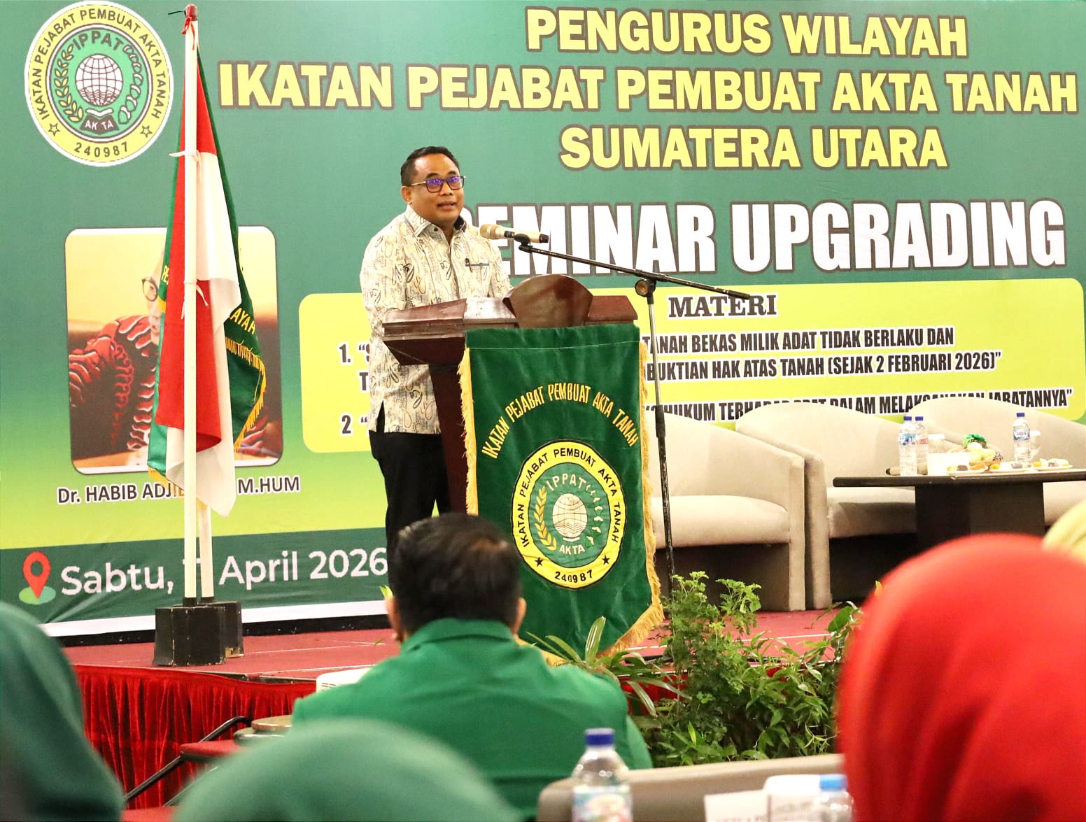 Kakanwil BPN Sumut Sri Pranoto Beri Arahan Saat Buka Seminar Upgrading IPPAT