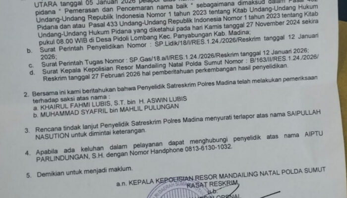 Keluar SP2HP, Saipullah Nasution Bakal Dipanggil Polisi