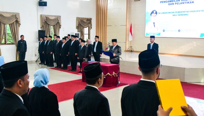 Lom Lom Suwondo Lantik 120 ASN, Kadis P3AP2KB Dirotasi Jadi Staf Ahli Bupati