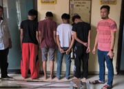 Polsek Medan Area Amankan 4 Remaja Pelaku Tawuran, Puluhan Celurit Raksasa Disita