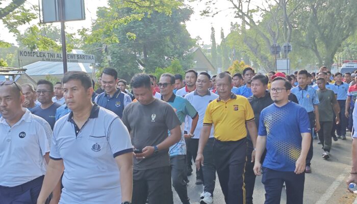 Sinergitas TNI-Polri Dan Pemko Sabang Menguat Dalam Olahraga Bersama Di Mako Lanal