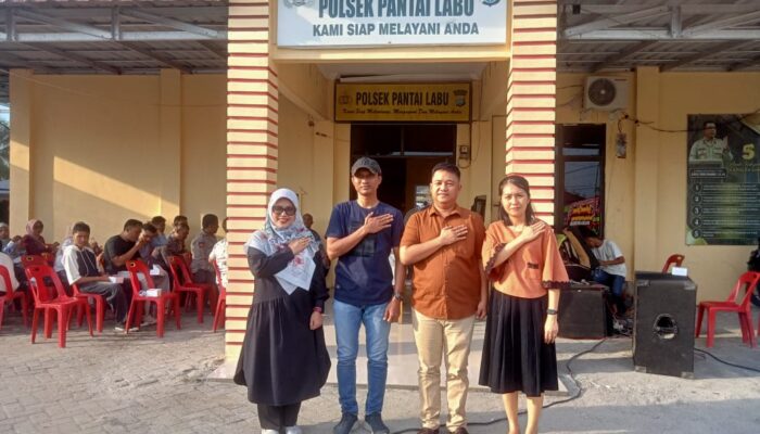 Komando Kapolsek Pantai Labu Diserahterimakan dari Iptu Sujarwo Kepada Ipda Iralfat Yaroni Dachi