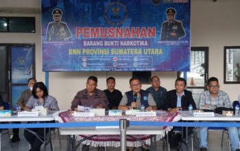 BNNP Sumut Musnahkan Barang Bukti Narkotika Hasil Pengungkapan Kasus