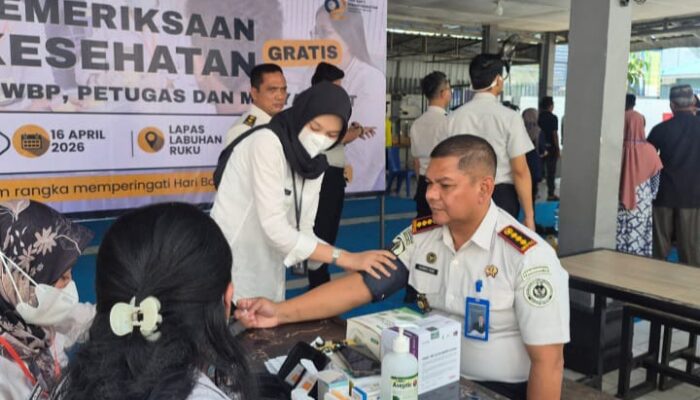 Pemeriksaan Kesehatan Gratis, HBP Ke-62 Di Lapas Labuhan Ruku