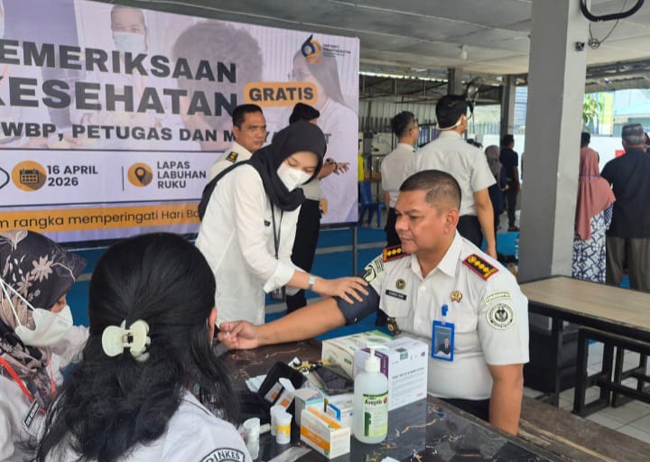Pemeriksaan Kesehatan Gratis, HBP Ke-62 Di Lapas Labuhan Ruku