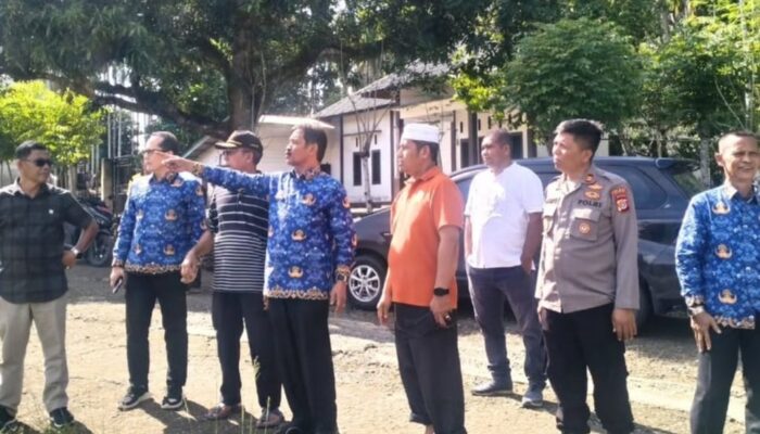 Wabup Aceh Besar Tinjau Lokasi Pembangunan Kantor Camat Lembah Seulawah