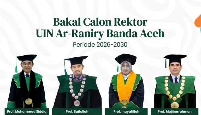 UIN Ar-Raniry Tetapkan 4 Bakal Calon Rektor