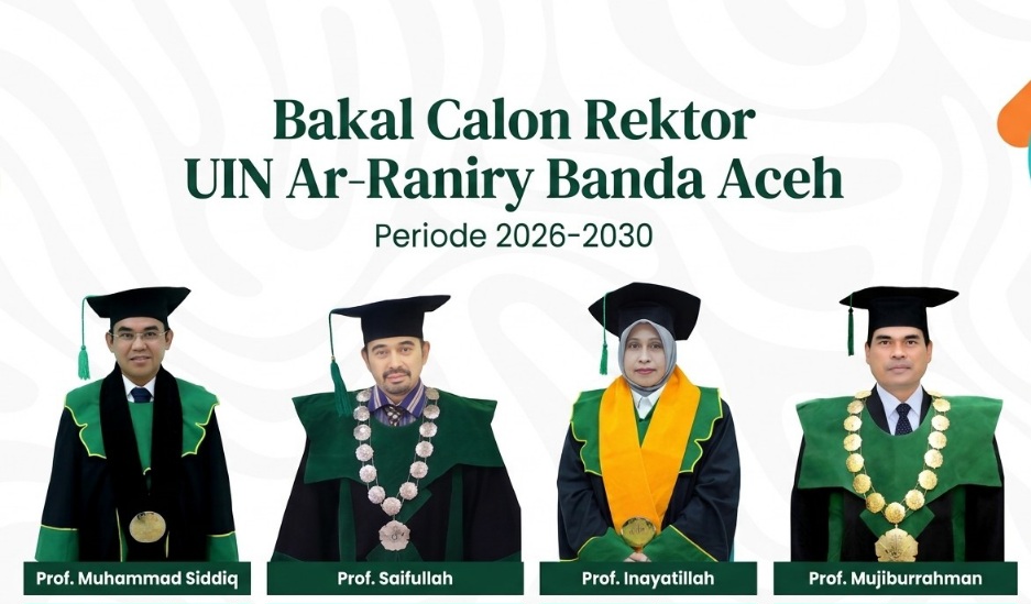 UIN Ar-Raniry Tetapkan 4 Bakal Calon Rektor