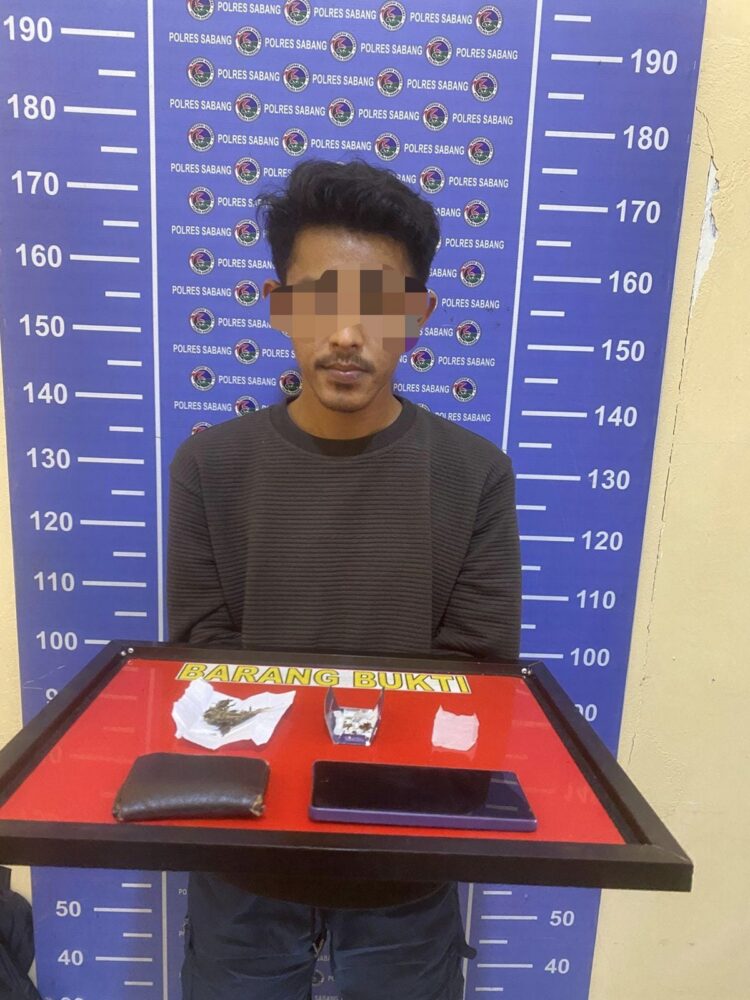 Simpan Ganja di Dompet, Seorang Pria di Sukajaya Sabang Diamankan Polisi