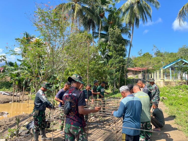 Kodim 0106/Aceh Tengah Genjot Pekerjaan Pondasi, Percepat Akses Transportasi Warga Terpencil