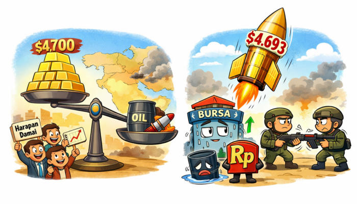 Harga Emas Dunia Meroket, Sentimen De-eskalasi Perang Meningkat